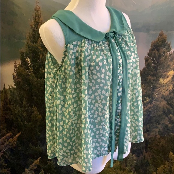 Peter Pan collar tie front blouse - Picture 5 of 5